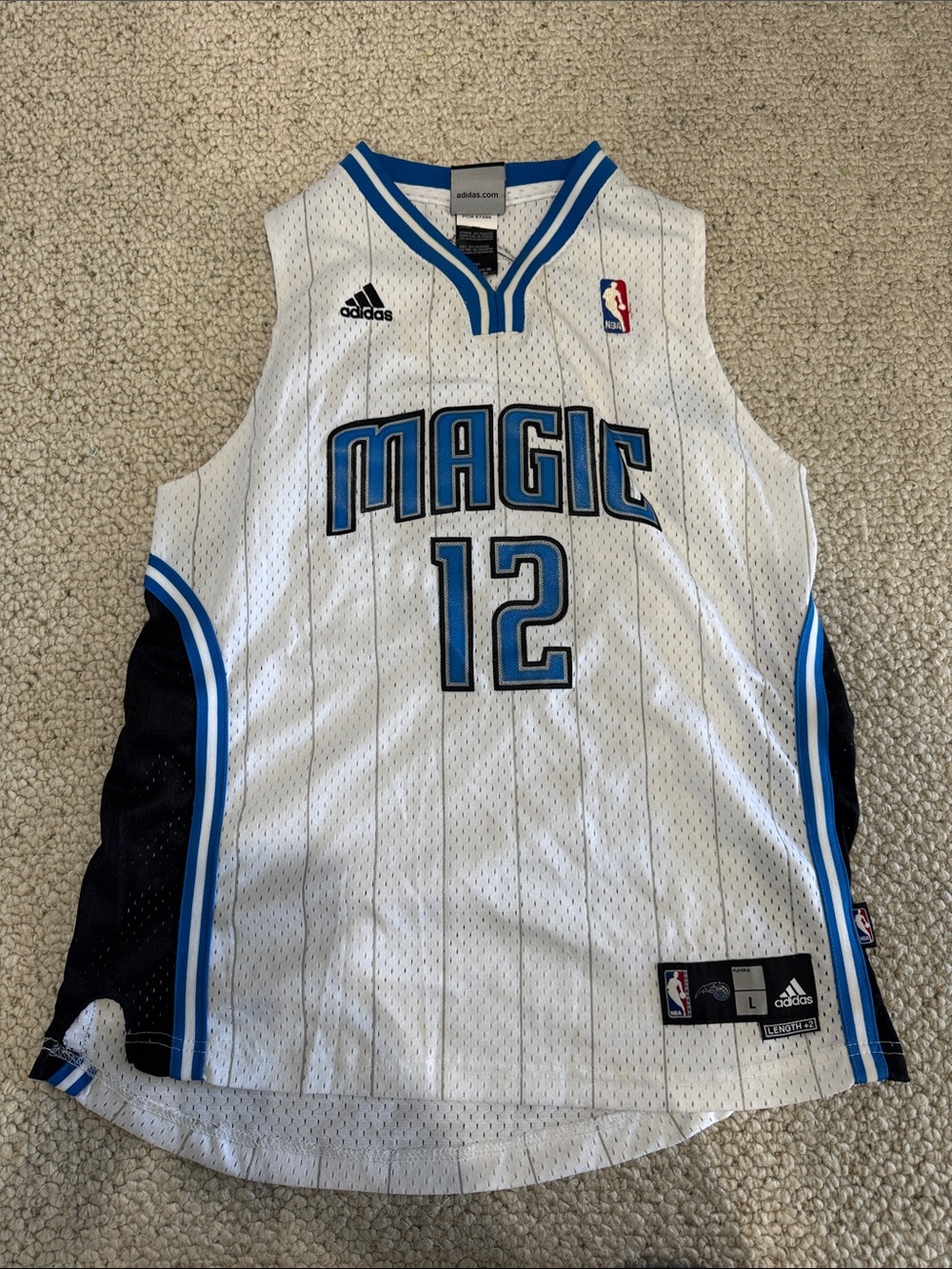 adidas Orlando Magic #12 White and Blue NBA Jersey Dwight Howard